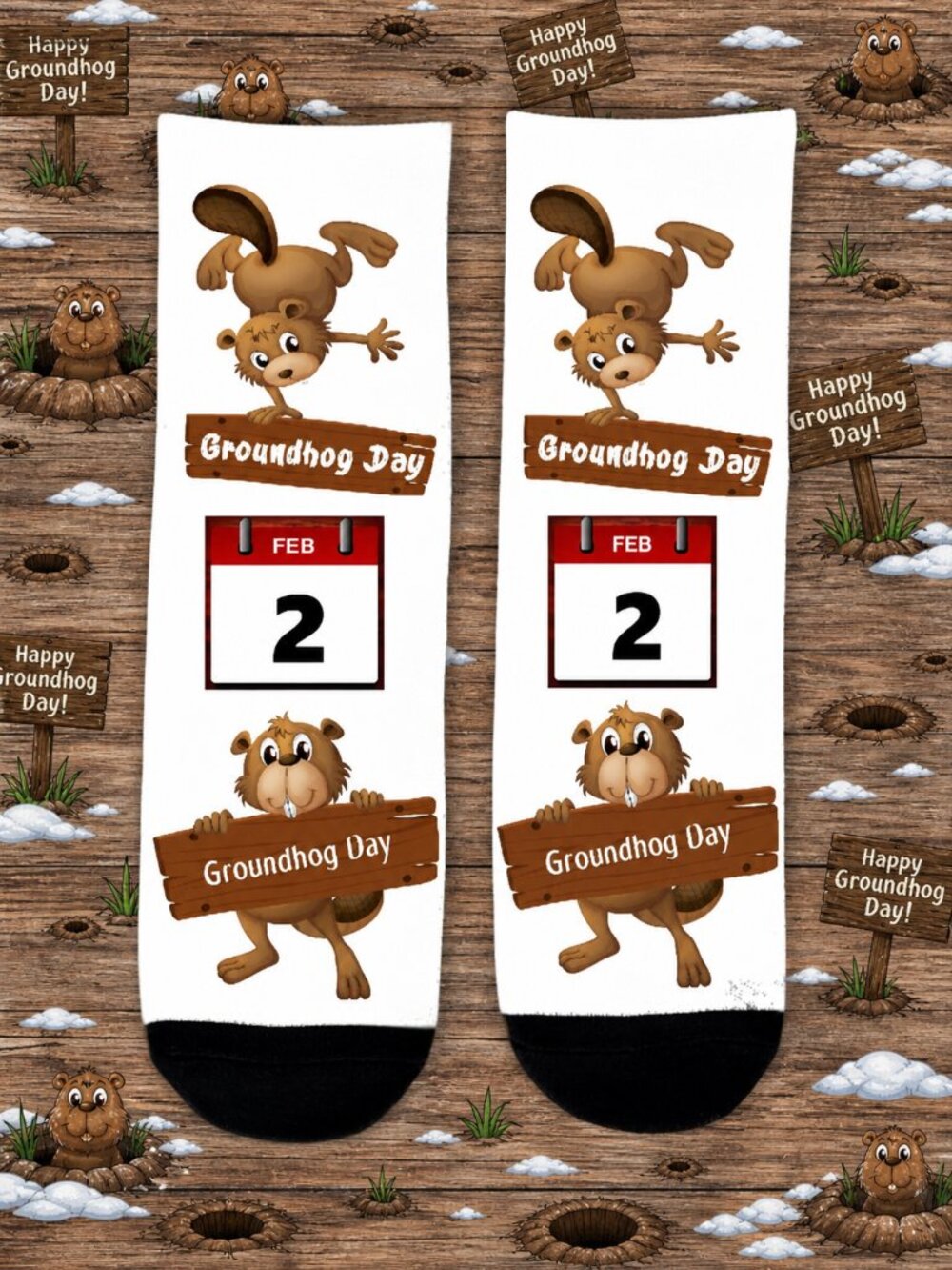 Groundhog Day Ankle Socks